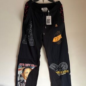 NWT Marine Serre Black Graphic Sweatpants